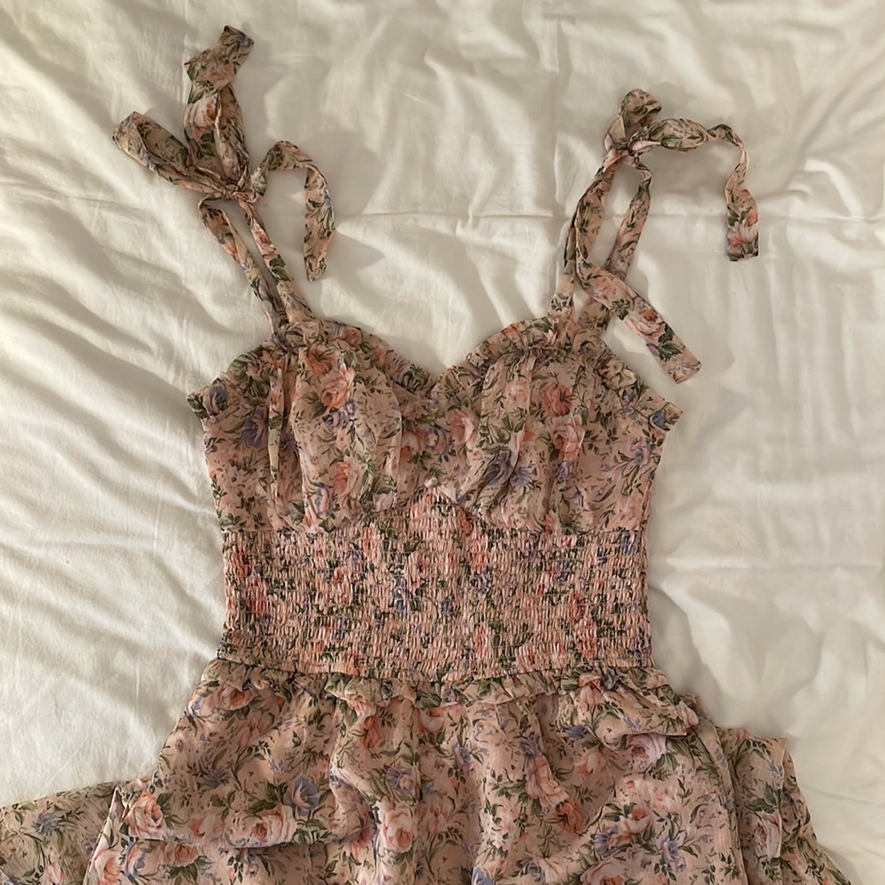 Floral wide leg jumpsuit